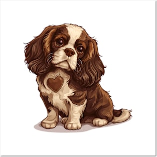 Valentine Cavalier King Charles Spaniel Shaped Chocolate Posters and Art